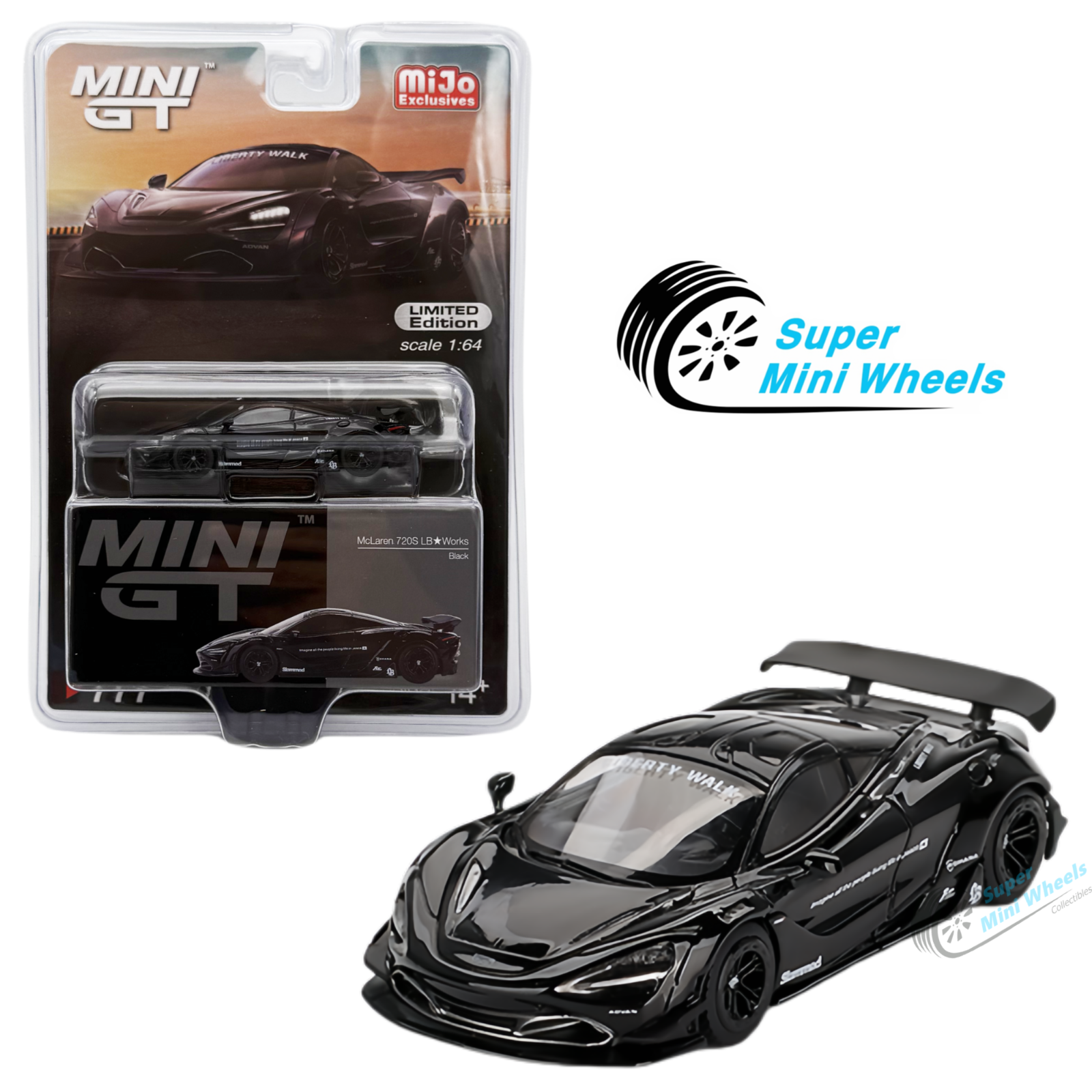 MINI GT McLaren 720S LB Works ブラック 1:64 Amazon.co.jp: MINI GT 1/64 McLaren 720S LB☆Works Black