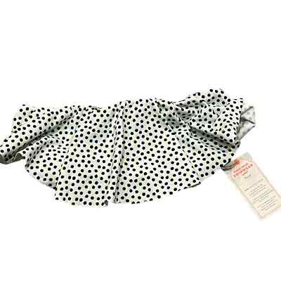 Maaji Polka Dot Strapless Swimwear Bikini Top White Black Size S NWT 
