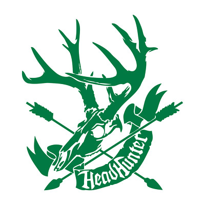Bow Hunting Head Hunter Die Cut Decals Made in USA Multiple colors