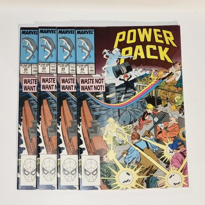 1989 MARVEL Comic POWER PACK Vol.#49 - Waist Not, Want Not- Near Mint