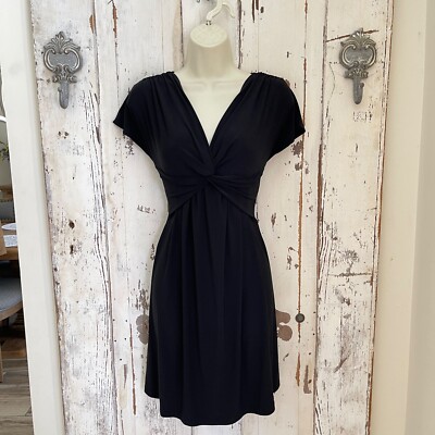 MKM Designs Sz Medium Womans Black Sleeveless Twist Front Casual To Party Dress