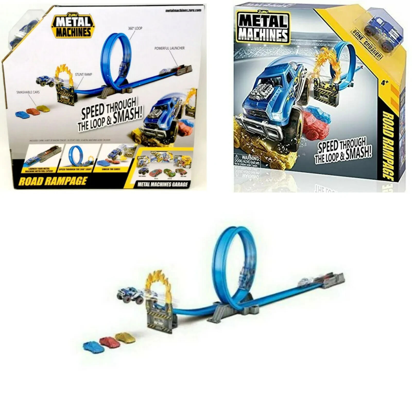 New Zuru Metal Machines Road Rampage With Bone Crusher 4+ Age Group New Zuru Metal Machines Road Rampage With Bone Crusher 4+ Age Group