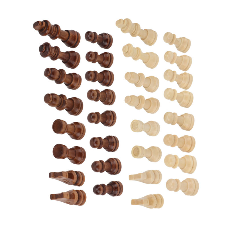 32Pcs/Set Chess Pieces Chess Game Wooden Pieces Replacement Pieces Only Supply