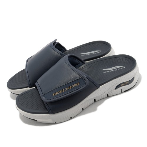 

Skechers Arch Fit Sandal-Day Trip Темно-синие белые мужские сандалии без шнурков 237371-NVOR, Multi-coloured, Arch Fit Sandal-day Trip