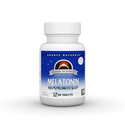Source Naturals, Inc. Таблетки мелатонина 3 мг - Таблетка 60 Таблетка