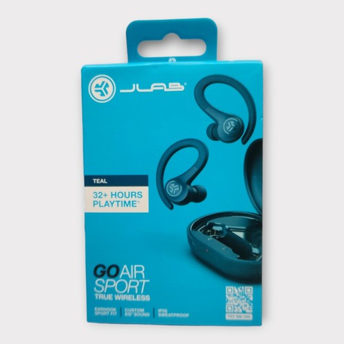 JLab Go Air Sport True Wireless Bluetooth Headphones Teal 32 Hours Playtime