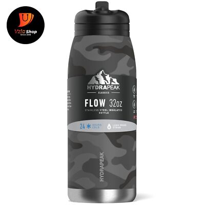 Hydrapeak Artisan 32oz Insulated Water Bottles with Straw Lids