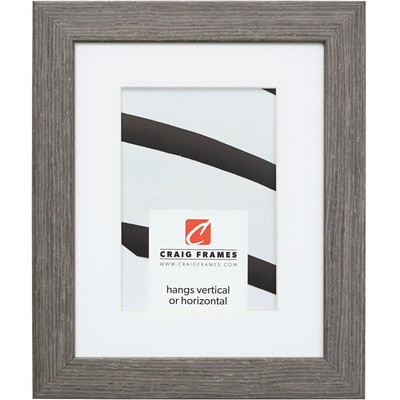 Craig Frames Farmhouse Essentials,1.25'' Charcoal Grey Picture Frame With a Mat