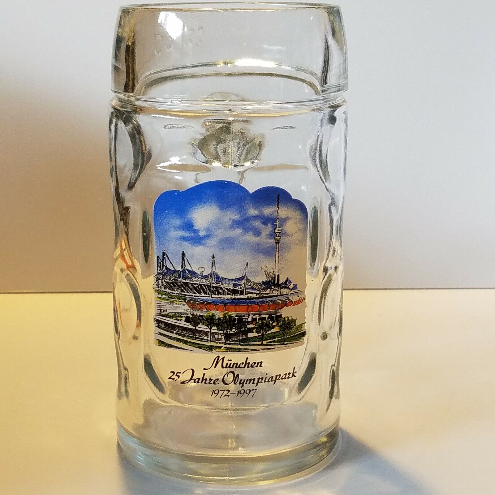 Munchen 25 Jahre Olympiapark 1997 Event Glass Bier Beer Thumbp...