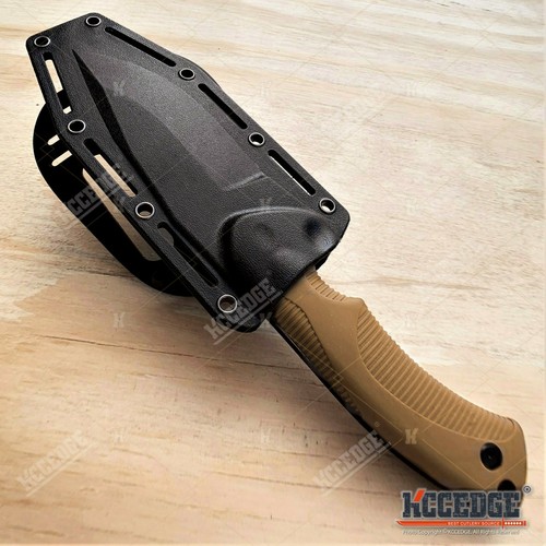 9" Fixed Blade Combat Knife Full Tang Blade w/ Kydex Sheath Hunting Knife