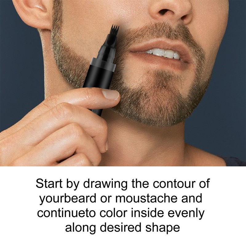 Waterproof Beard Pencil Filling Pen Kit Men Barber Pencil Brush styling design