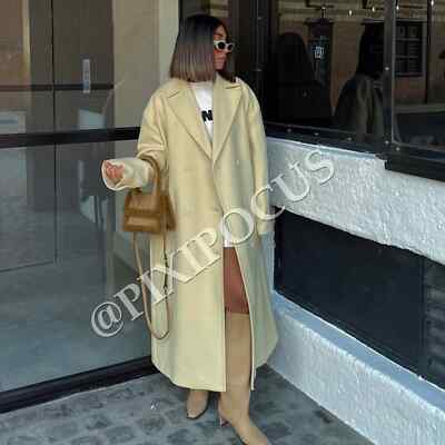 まるちゃん　ZARA MANTECO コート　ロング　オフホワイト　M ZARA NEW MANTECO WOOL LIMITED EDITION COAT CREAM PASTEL M
