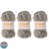 EILYEE Soft Fur Yarn - Extra Fluffy Chunky Faux Eyelash Yarn for Crochet and Knitting, Grey, 150 g/5.3 oz,3 Pack