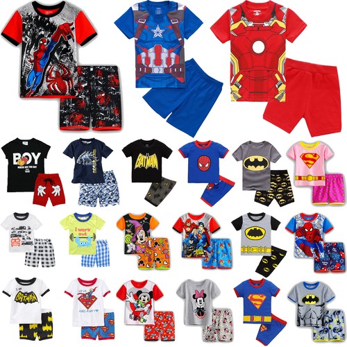2PCS Kids Boy Outfits Short Sleeve T Shirt Top + Pants Short