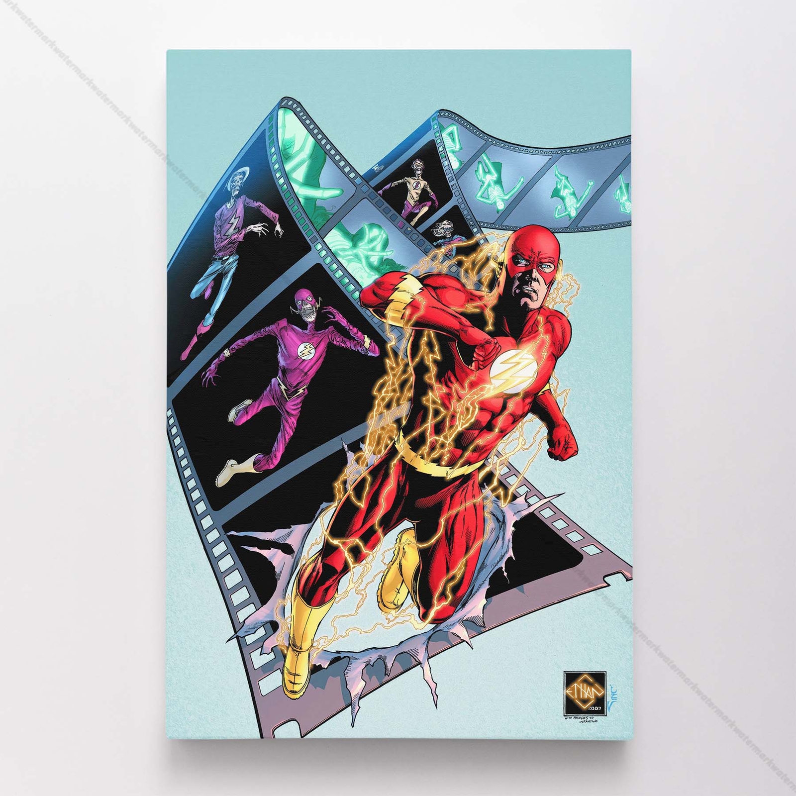 Flash Poster Canvas DC Justice League Comic Book Cover Art Print #7355