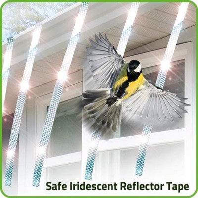 Scare Tape, 350ft Reflective Bird Deterrent, Dual Sided Outdoor Pigeon Control