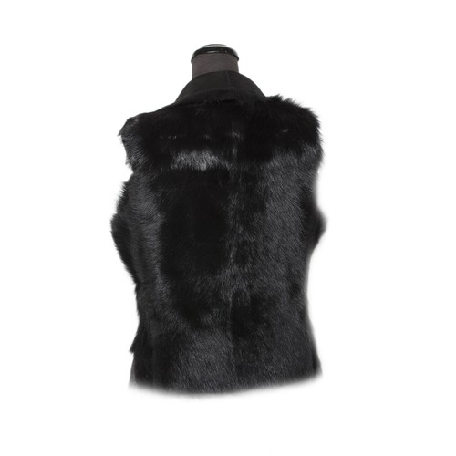 Pre-owned Ugg Renee Toscana Shearling Reversible Black Women's Lambskin Vest Size Xs