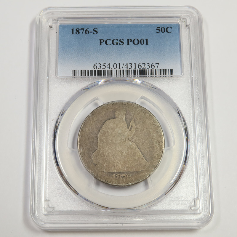 1876 S PCGS P1 LOWBALL - Silver Seated Liberty Half