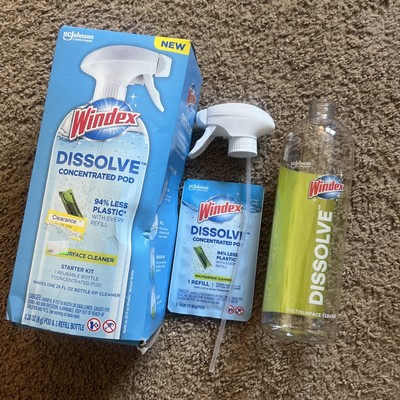 Windex Dissolve Concentrated Pods, Multisurface Cleaner Starter Kit W/ 1 Pod