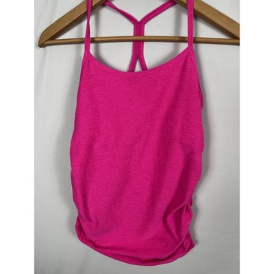 Beyond the Bump Pink Square Neckline Maternity Tank Pink Small