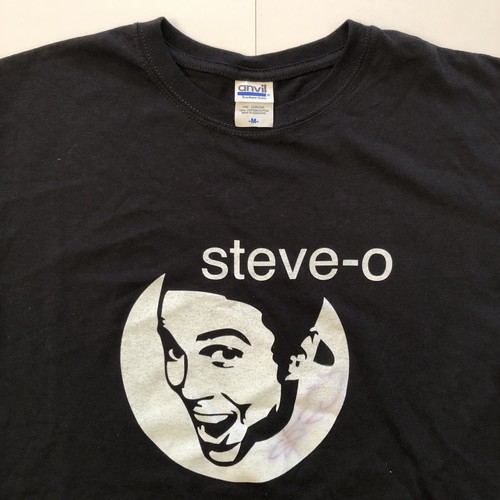Vintage Steve-O T-Shirt Medium Blk MTV Jackass Johnny