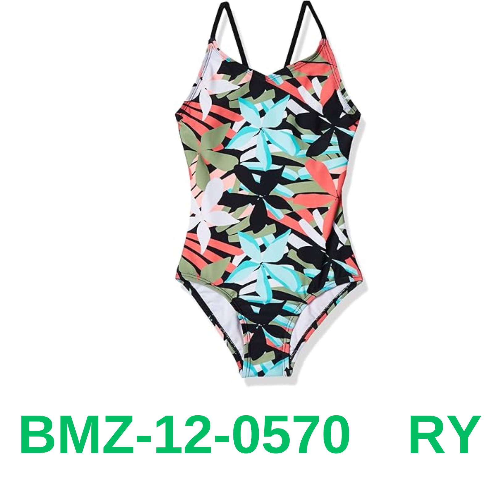 Kanu Surf Girls' Daisy Beach Sport 1-Piece Swimsuit, Rowan Green, 12