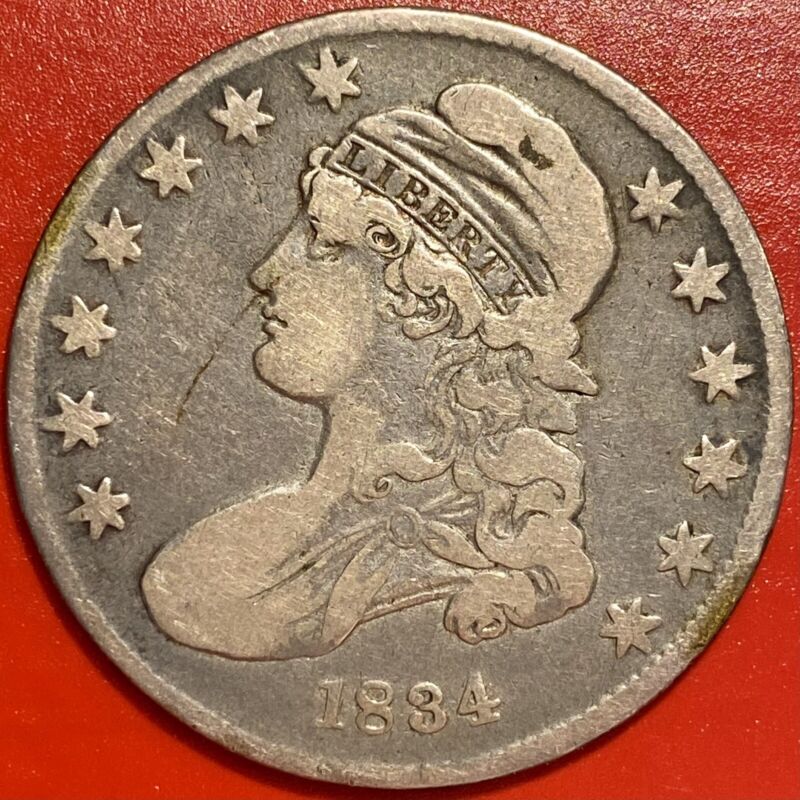 1834 CAPPED BUST HALF SMALL DATE, SMALL LETTERS, 