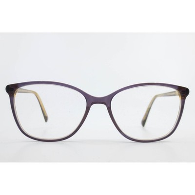 Ellen Tracy Santry Purple Laminate Cat Eye Eyeglasses Frames Silver Trim
