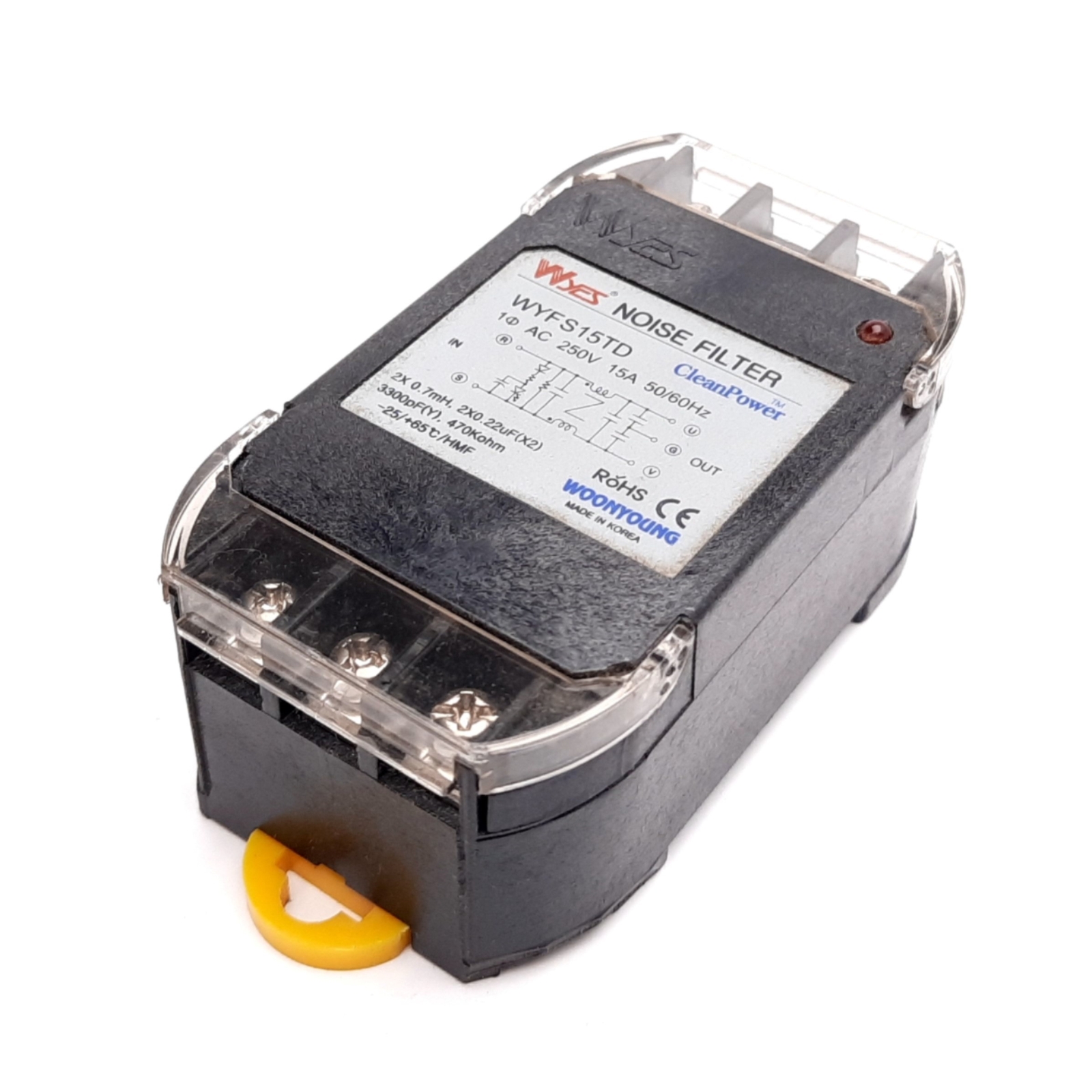 Woonyoung WYFS15TD Wyes Noise Filter, Rating: 250VAC 15A 50