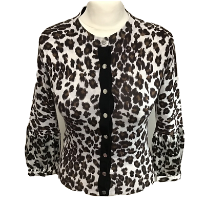 Karen millen animal print cardigan sale
