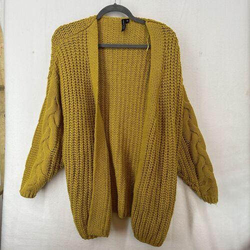 Mustard yellow oversized cardigan hotsell