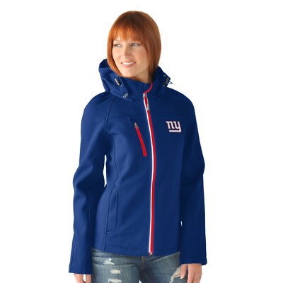 New York Giants Woman's Fire Break Soft Shell Bonded Jacket by G-III -Royal 