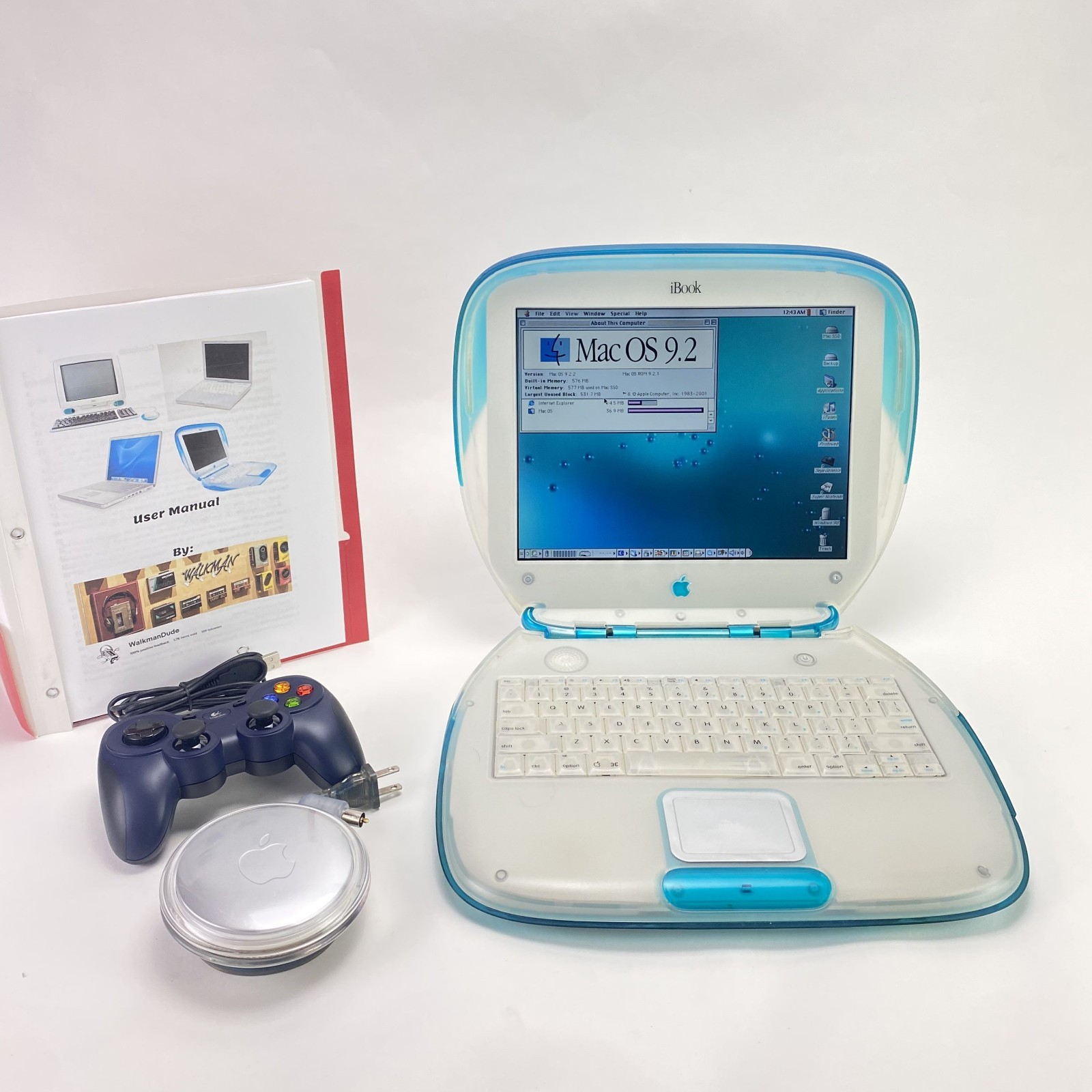 Apple iBook G3 Clamshell Blueberry 300MHz 576MB RAM 128GB