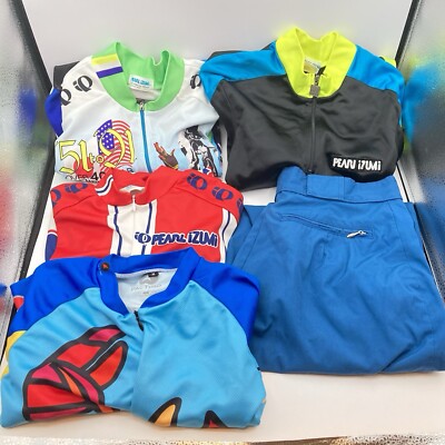 Cycling Jersey Lot Pearl Izumi  Pactimo Vintage + Bonus Pants