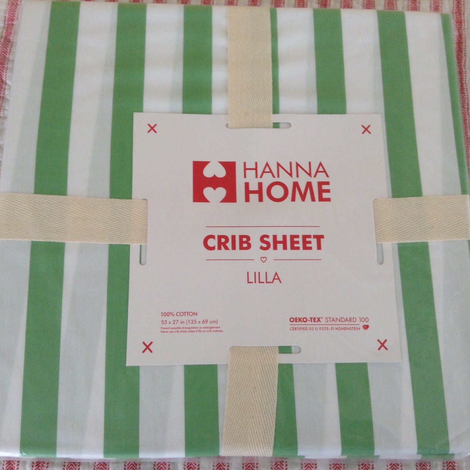 Hanna Andersso Crib Quilt Hearts A Flutter & Crib Sheet Seed Green NWT