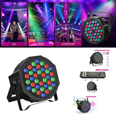 Rechargeable 36 LED RGB Par Light Wireless Stage Light with Battery DJ Uplight