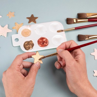 6-Well Plastic Rectangular Artist Painting Palette, Paint Mix Tray, Art Student