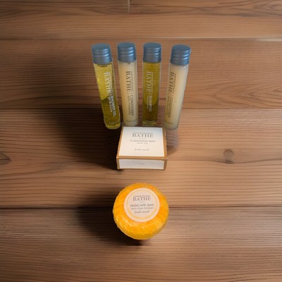 Essential Elements Bathe Travel Size Kits. S&C, Shower Gel, 2 Cleansing Bars