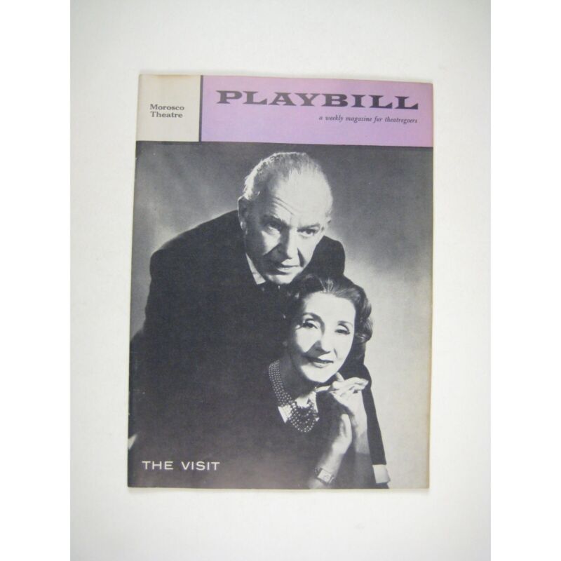 The Visit Playbill 1959 Alfred Lunt Lynn Fontaine Peter Brook Morosco Theatre