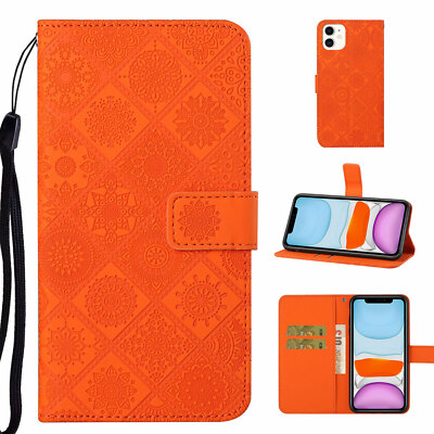 For iPhone 13 12 11 14 16 Pro Max 15 7 Case Magnetic Leather Wallet Stand Cover