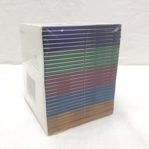 Memorex 30 Pack Slim Color Jewel Cases CD DVD Storage 5mm Assorted Colors NEW