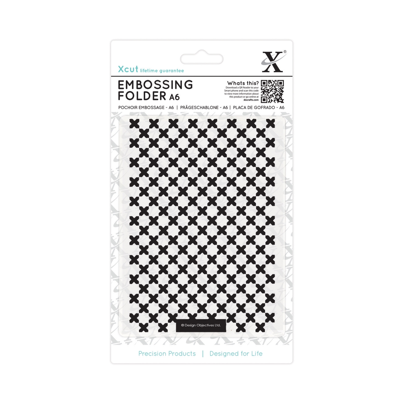 Docrafts Xcut A6 Prägefolder - Marokkanische Kreuz Fliesen