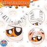 Semato 50 Pcs Halloween Treat Bags, Halloween Goodie Bags White Trick or Treat Gift Plastic Bulk Candy Bag for Kids Party Favors