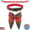 Malier Christmas Dog Collar with Bow tie, Christmas Classic Plaid Dog Collar Soft Durable Holiday Dog Collar for Small Medium Large Dogs Pet Puppy (Red and Green, Small)
