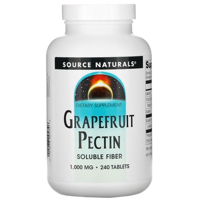 Source Naturals Грейпфрутовый пектин 240 таблеток без молочных продуктов, без яиц, без глютена,