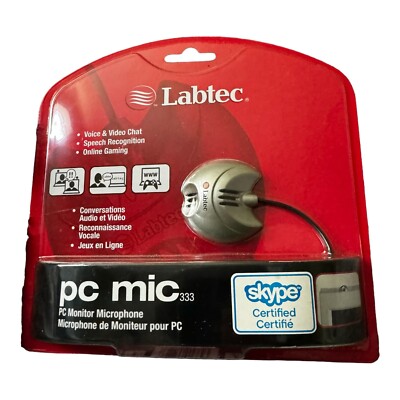 Labtec PC MIC 333 PC Monitor Microphone Brand New Sealed!