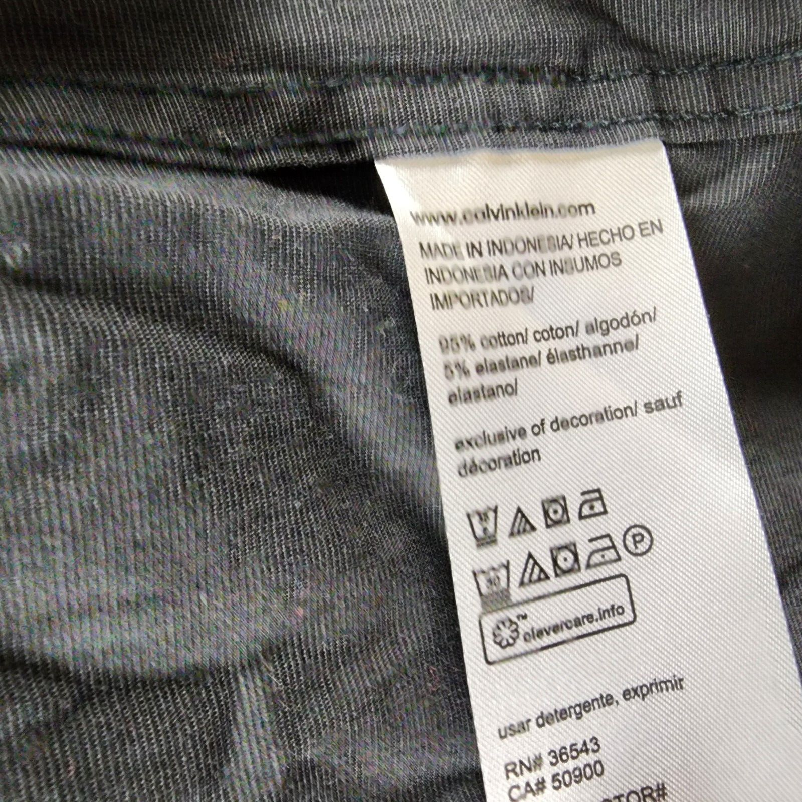 Calvin Klein Slim-Fit Chambray LongSleeve Button-Front Shirt Mens XS Forged Iron - Picture 12 of 14