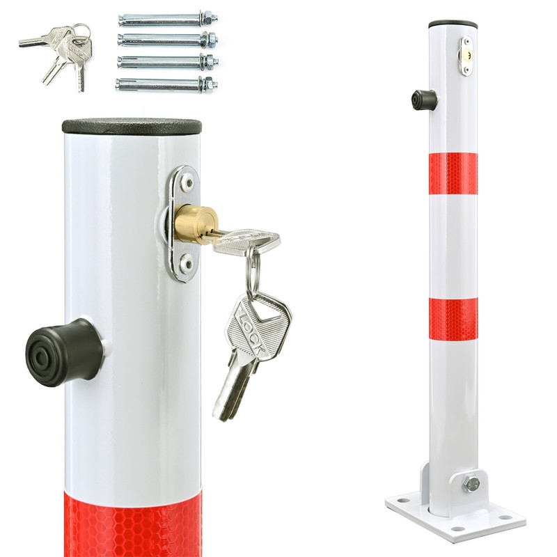 Parkpfosten Ã6x60cm Klappbar Parkplatzsperre Parkwatch Absperrpfosten Sn1821