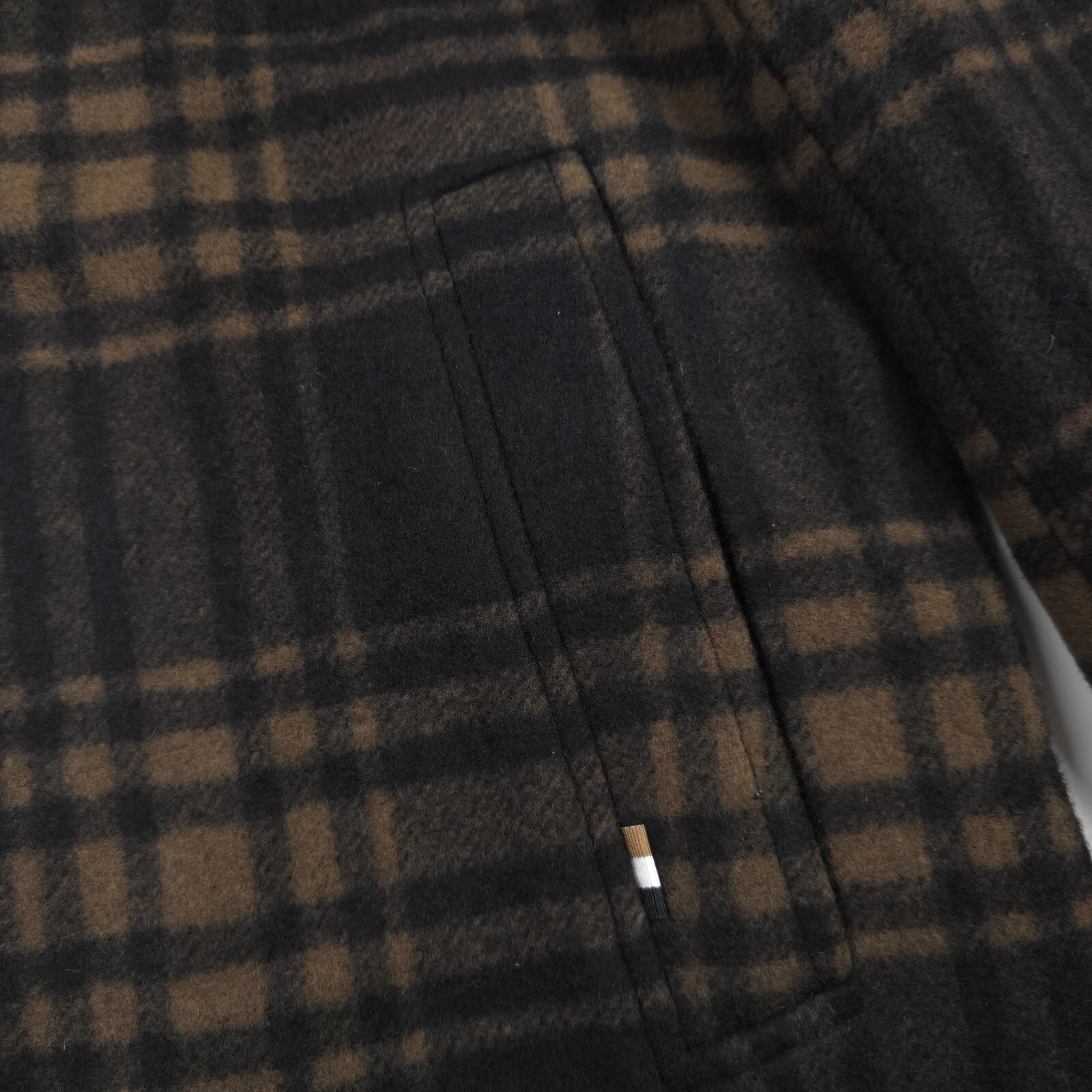 Pre-owned Hugo Boss $795  C-cam-234 Relaxed Fit Black Check Wool Top Coat Mens Size 40r