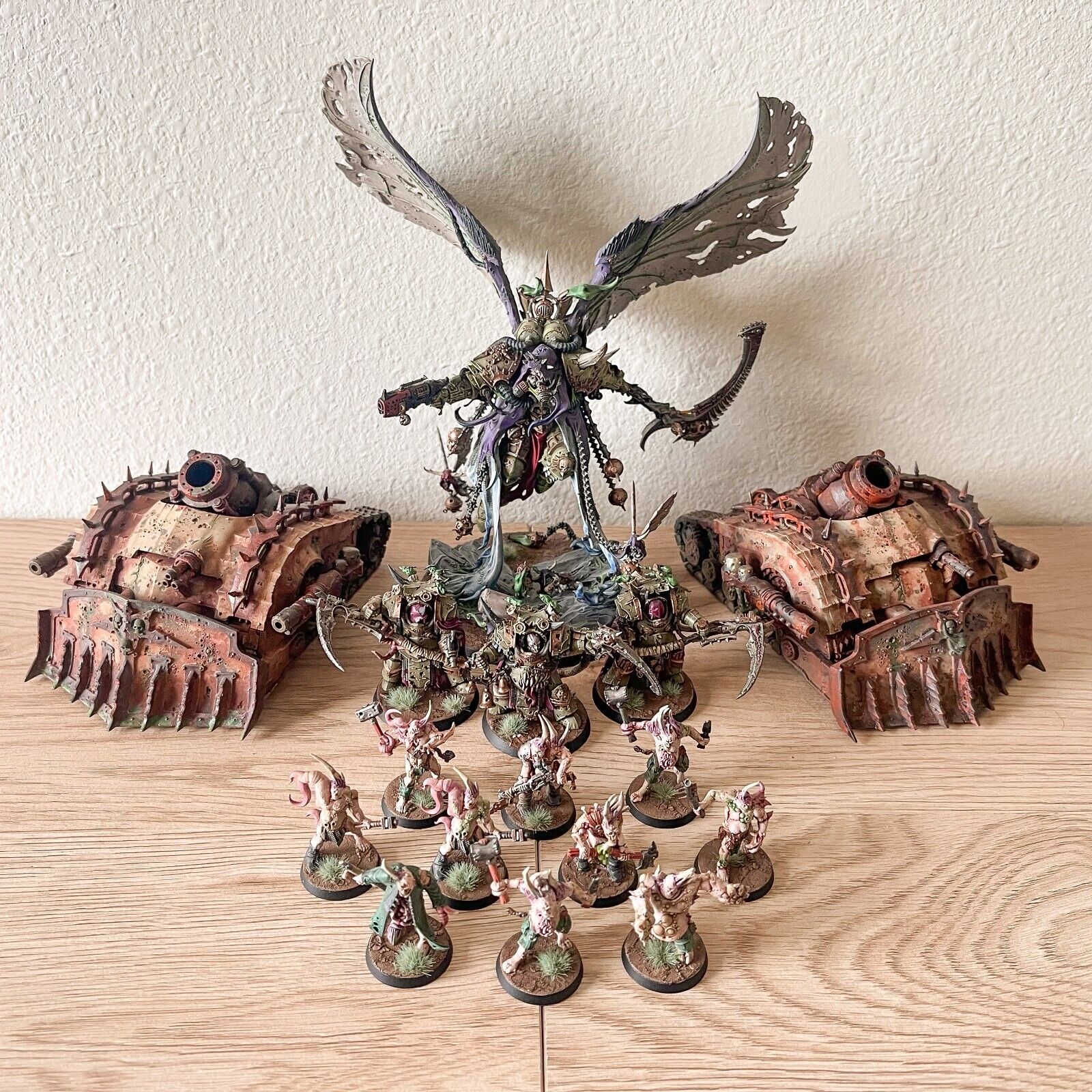 Warhammer 40k Chaos Space Marines - Painted Death Guard Army Warhammer 40k Chaos Space Marines - Painted Death Guard Army